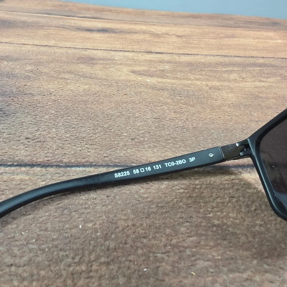 Merry's S8225 Sunglasses Mens OS Black Excellent Square Matte Polarized Shades